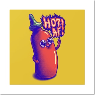 Cute Sriracha Sauce - Hot AF Posters and Art